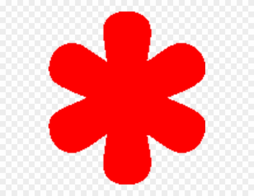 Asterisk Free Images - Red Asterisk Png Clipart
