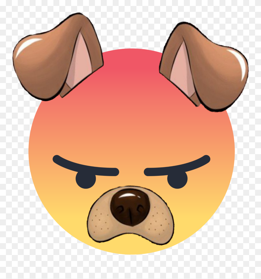 Emoji Mad Dogears Ears Face Dog Snapchat Snap Instagram - Me Emputa Emoji Clipart