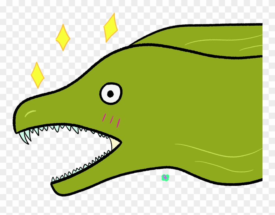 Transparent Eel Clipart - Moray Eel Cartoon - Png Download