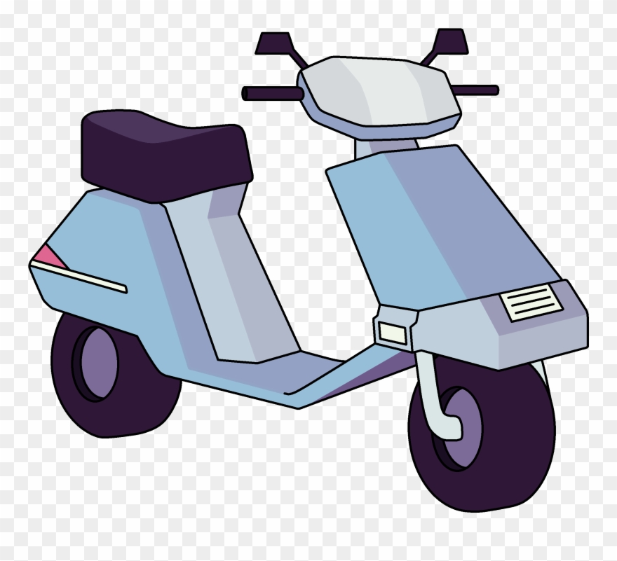 Scooter Clipart Blue Object - Mystery Girl Steven Universe Motorcycle - Png Download