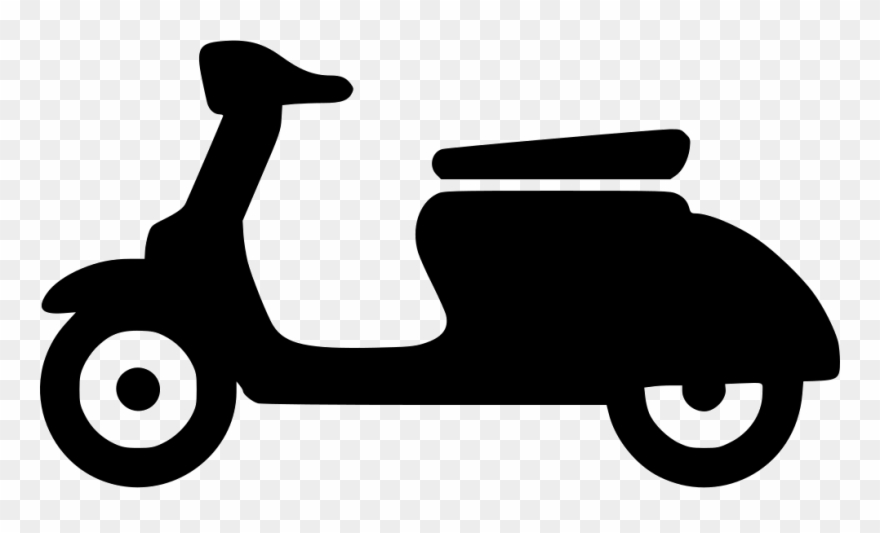 Scooter Clipart V1 0 - Vespa White Icon Transparent - Png Download