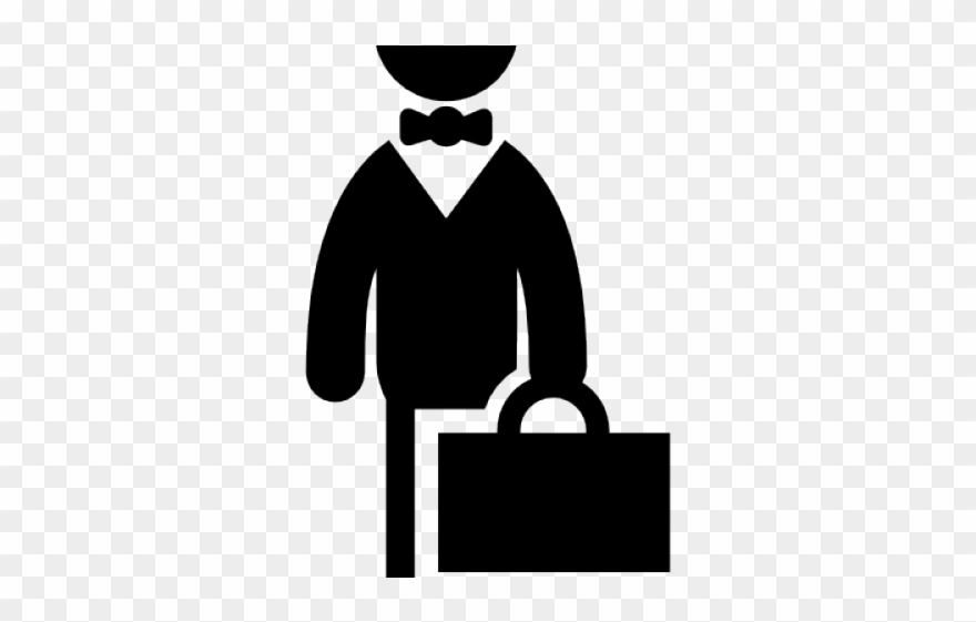 Businessman Clipart Suitcase - Internship Black And White - Png Download