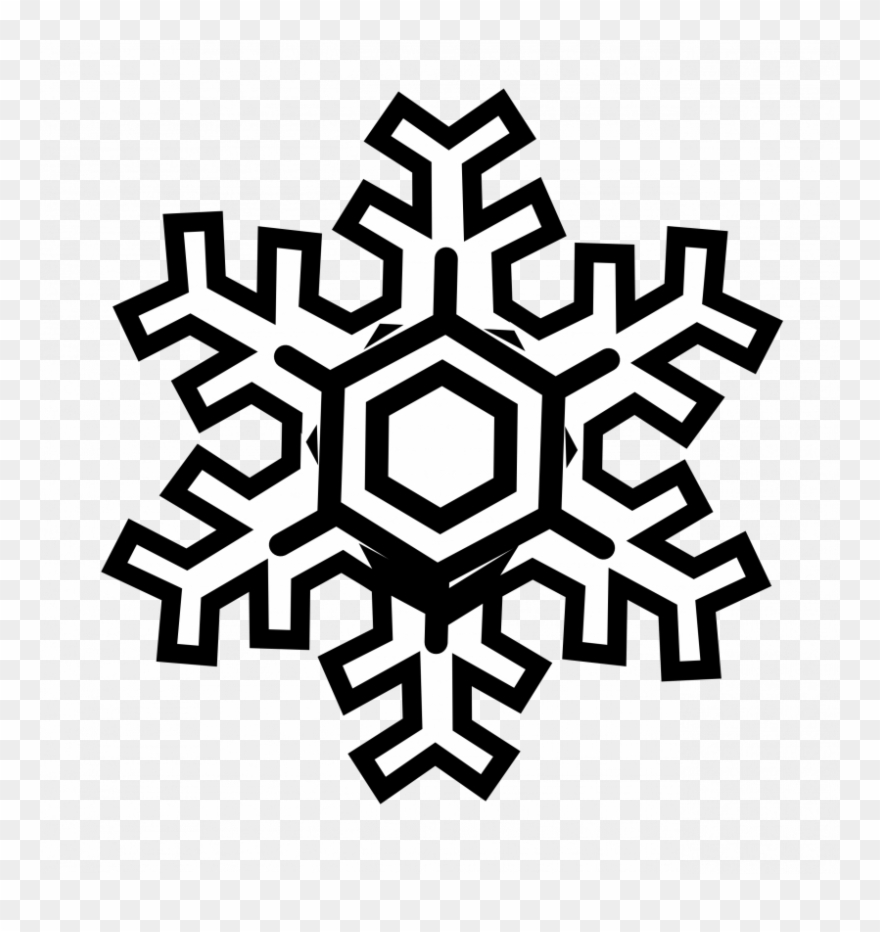 Clip Black And White Jokingart Com - Snowflake Clip Art - Png Download