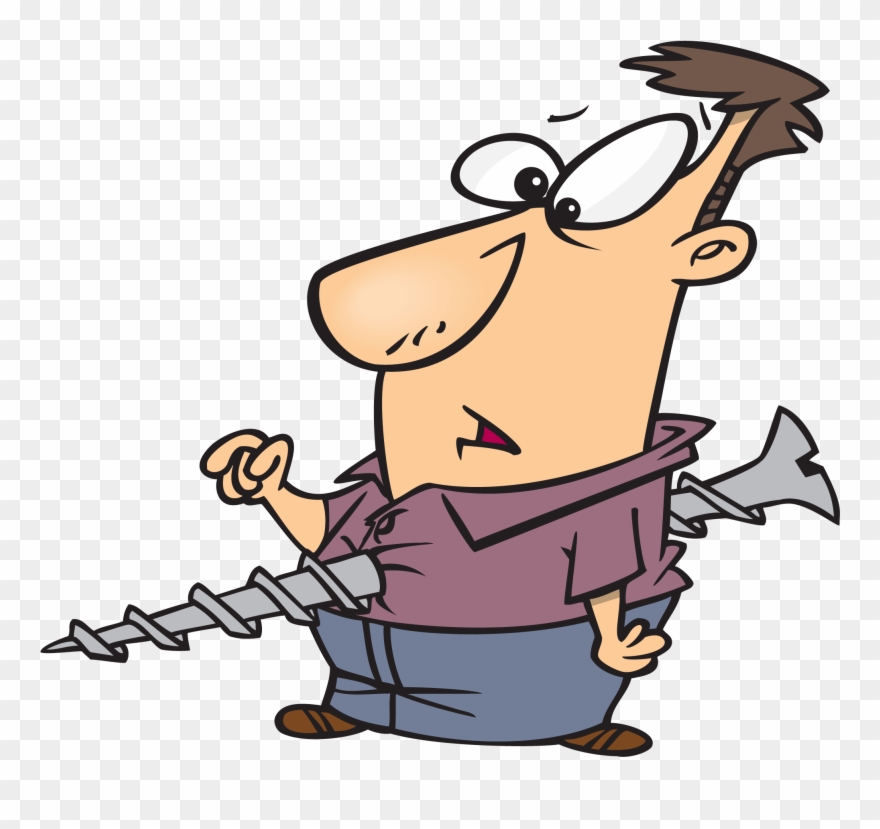 On Friday At - Guy With Screw Through Him Clipart