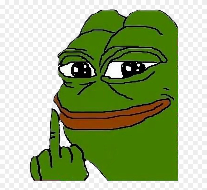 Cool Png Pepelarana Pepe Rana Frog Sapo Green L Cool - Pepe Middle Finger Meme Clipart