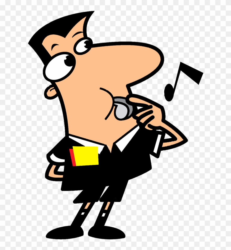 Mid Staffs Junior League - Cartoon Football Referee Clipart