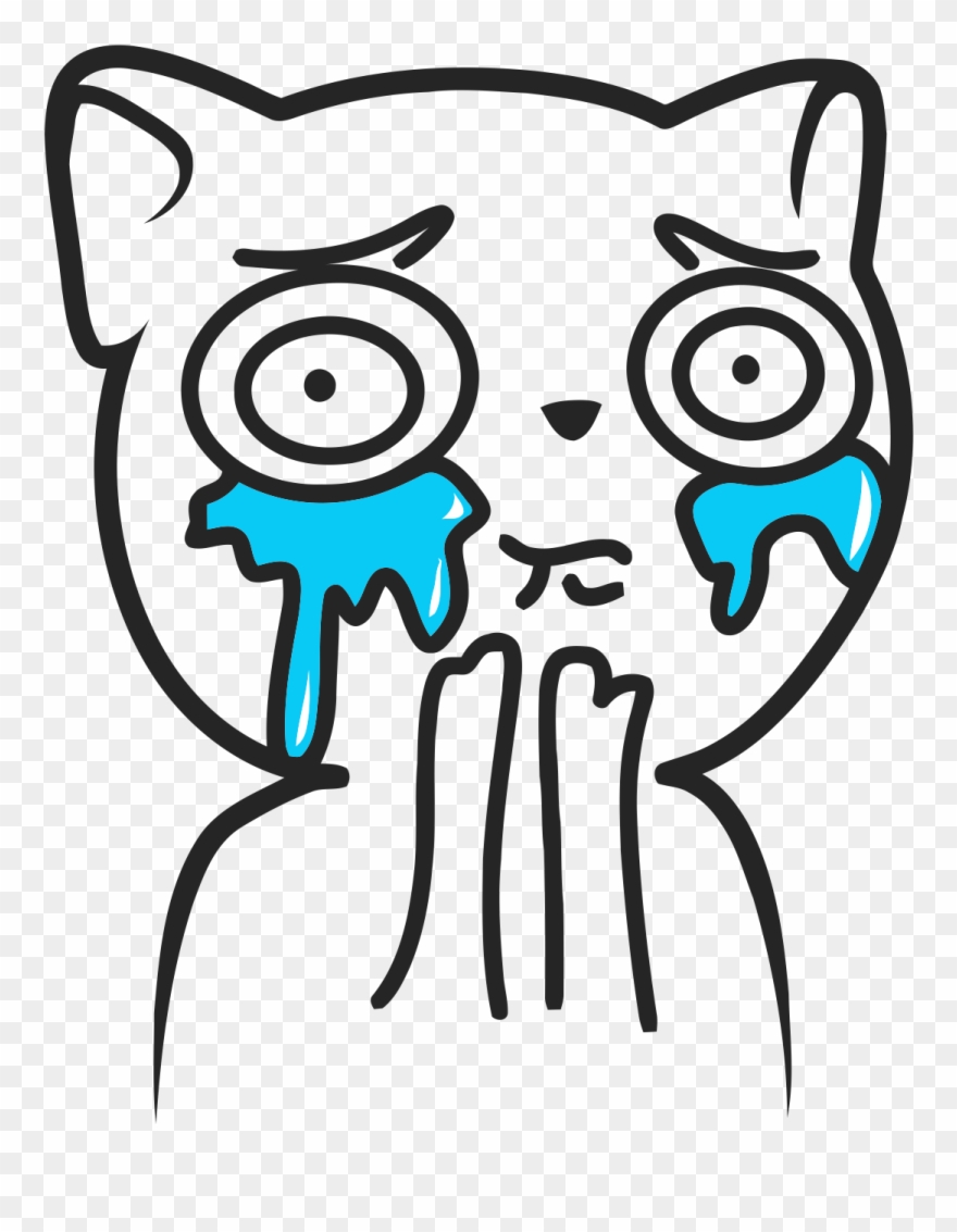 Crying Face Meme Png Picture Black And White - Meme Cute Crying Face Clipart