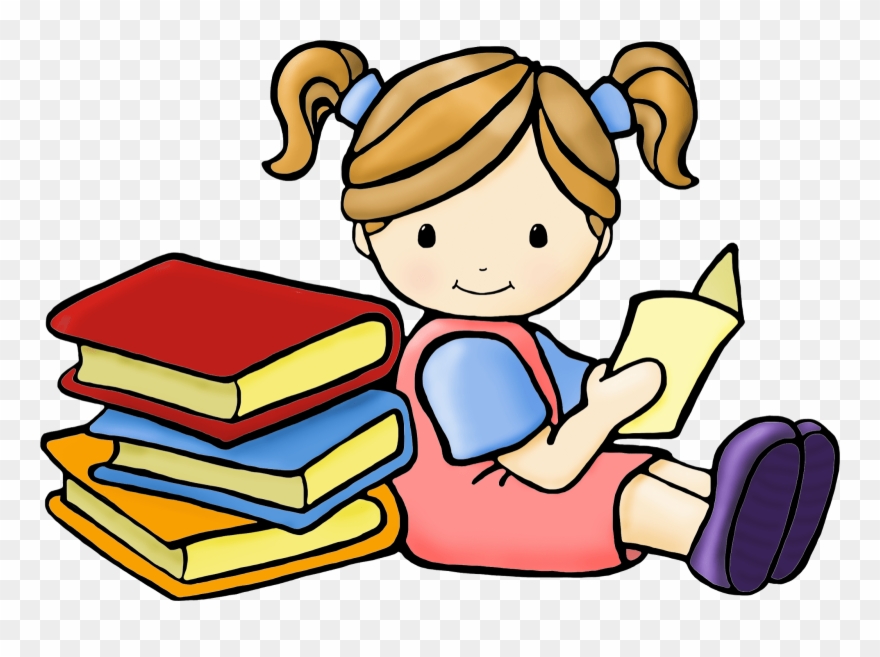 Student Clipart Coloring - Clipart Reading - Png Download