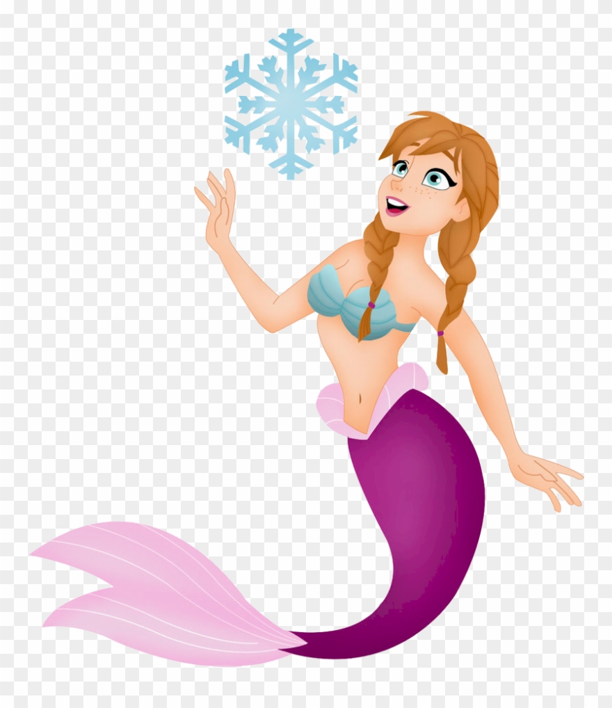 Clip Art Mermaid - Disney Princess Mermaids Elsa And Anna - Png Download