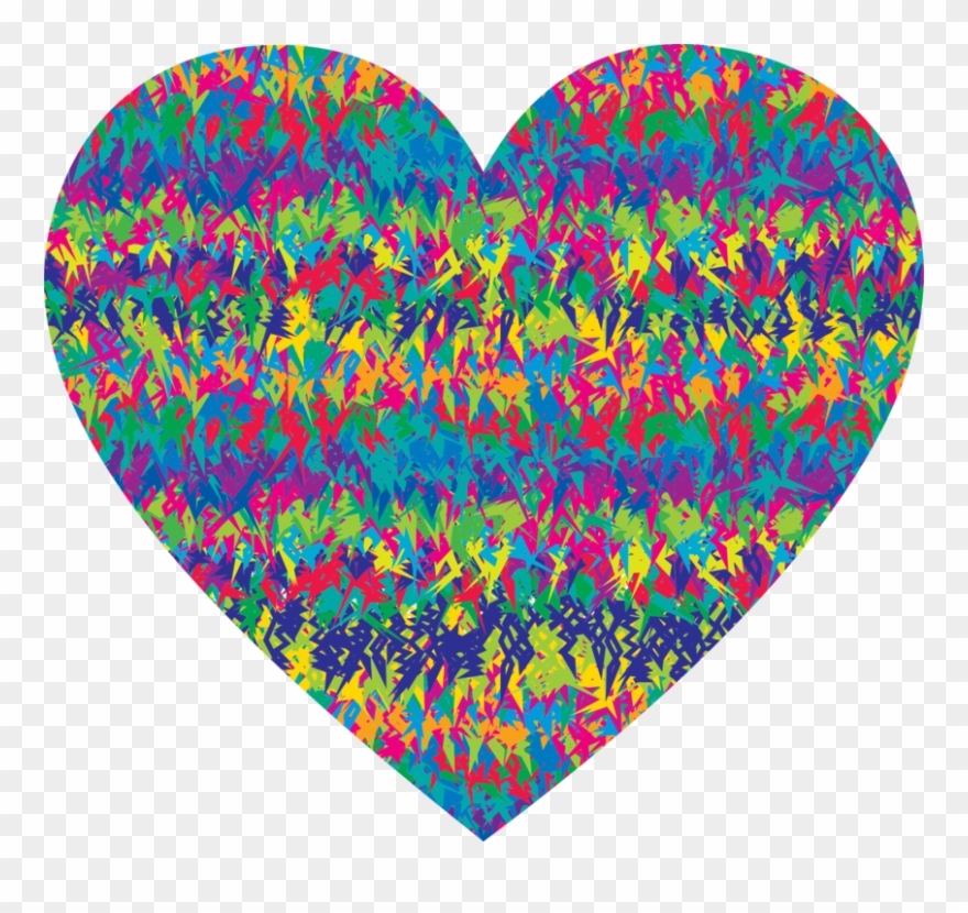 Computer Icons 1980s Heart 80s Display Device - Confetti Heart Clipart