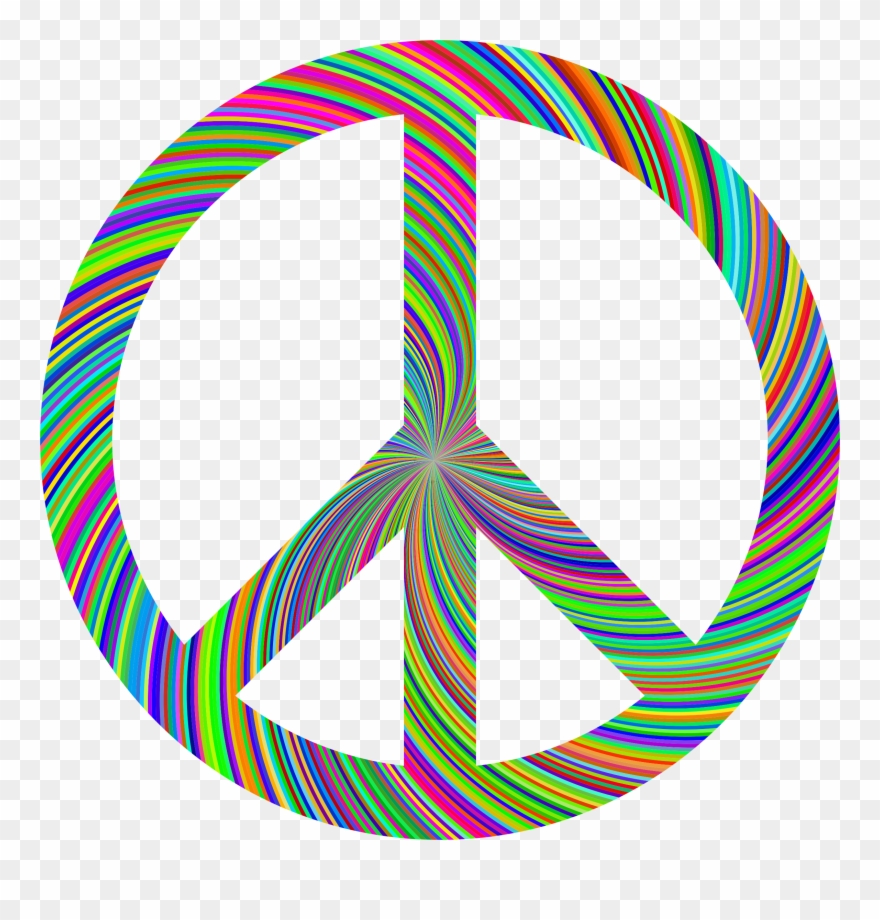 Clipart - Sixties Peace Sign - Png Download
