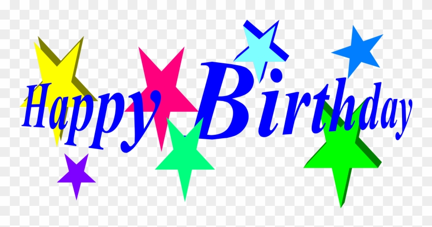 Birthday Images Free Clip Art - Happy Birthday Word Clip Art - Png Download