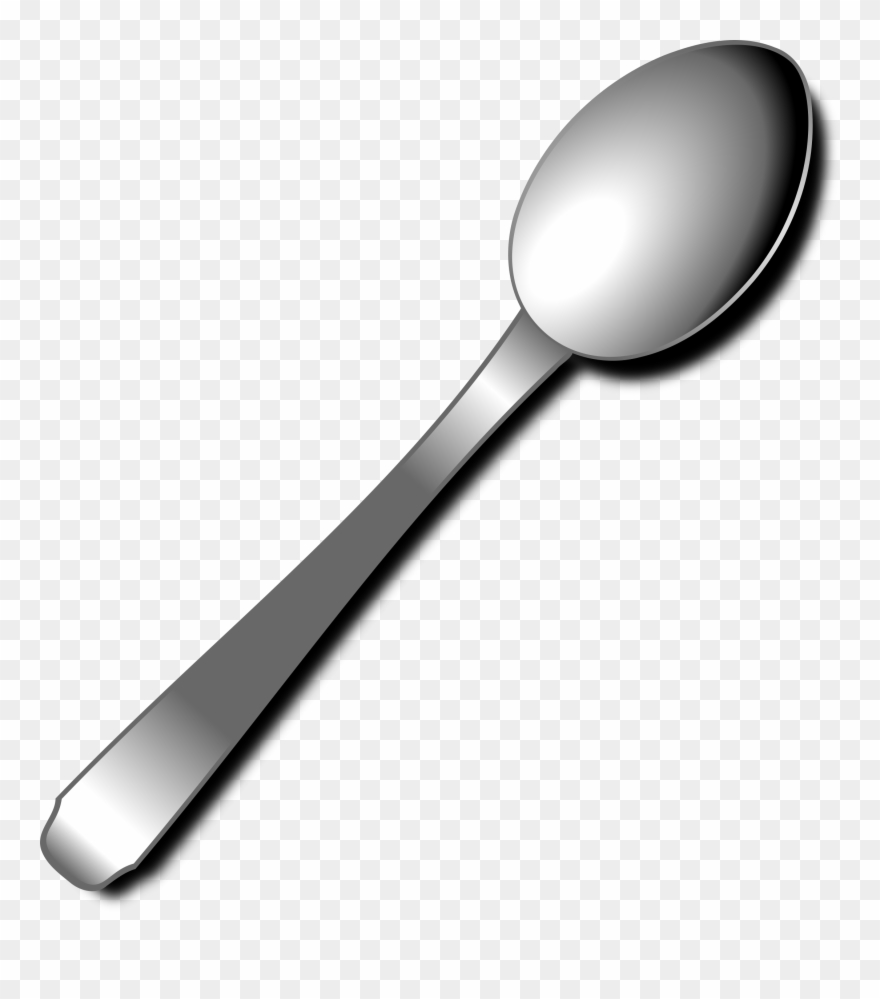 Silver Clipart Cooking Spoon - Spoon Clipart Transparent Background - Png Download