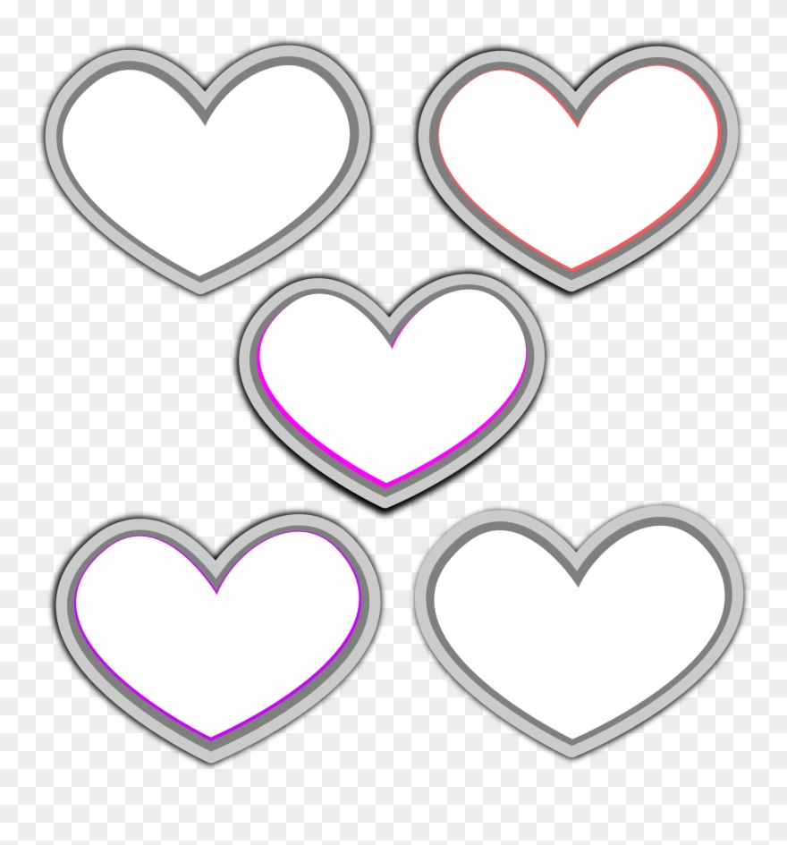 Valentine Heart Clip Art Black And White Clipart - Heart - Png Download