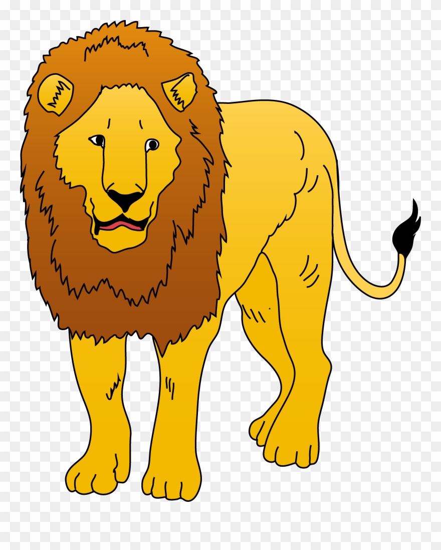 Lion Clip Art Animals Cleanclipart - Clip Art Of Lion - Png Download
