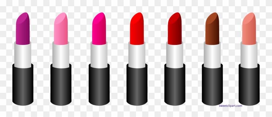 Seven Shades Of Lipstick - Makeup Clipart - Png Download