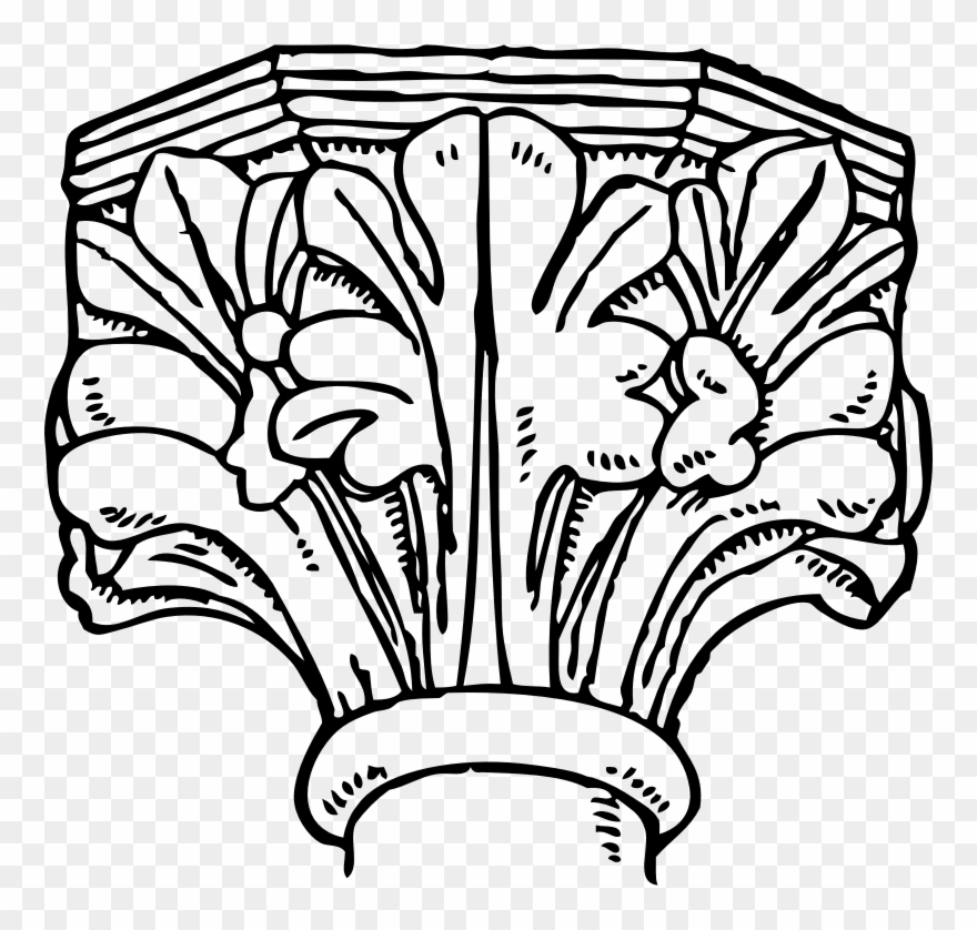 Decorated Gothic Capital Clip Art - Capital Gothic - Png Download