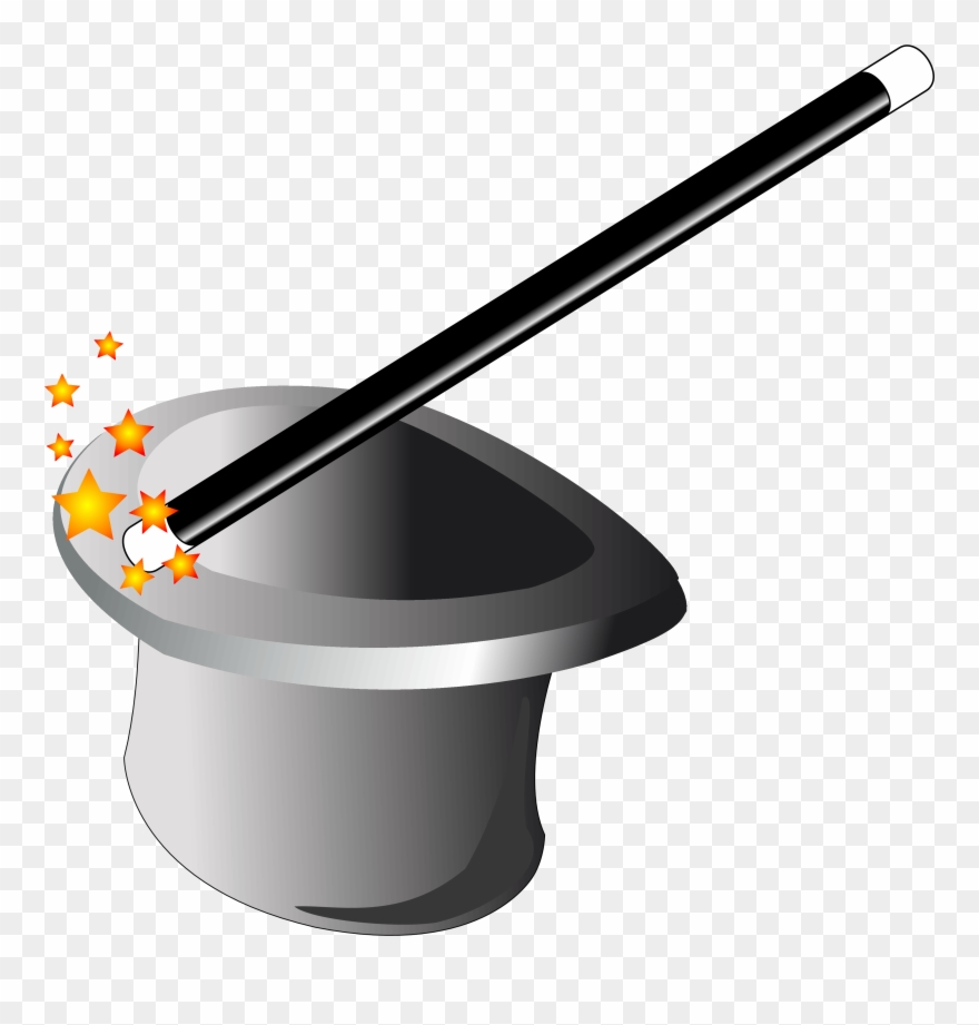 Clipart Info - Magic Wand And Hat Clipart - Png Download