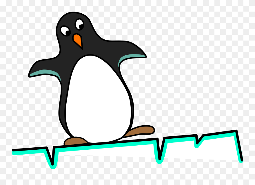 Penguin Clipart Student - Penguin On Iceberg Clipart - Png Download