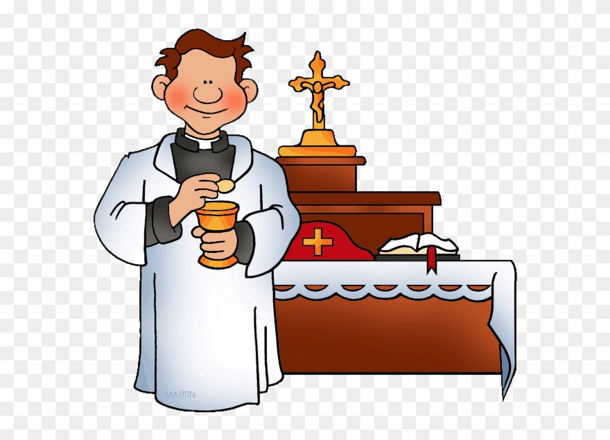Priest Baptism Clip Art - Holy Mass Clip Art - Png Download