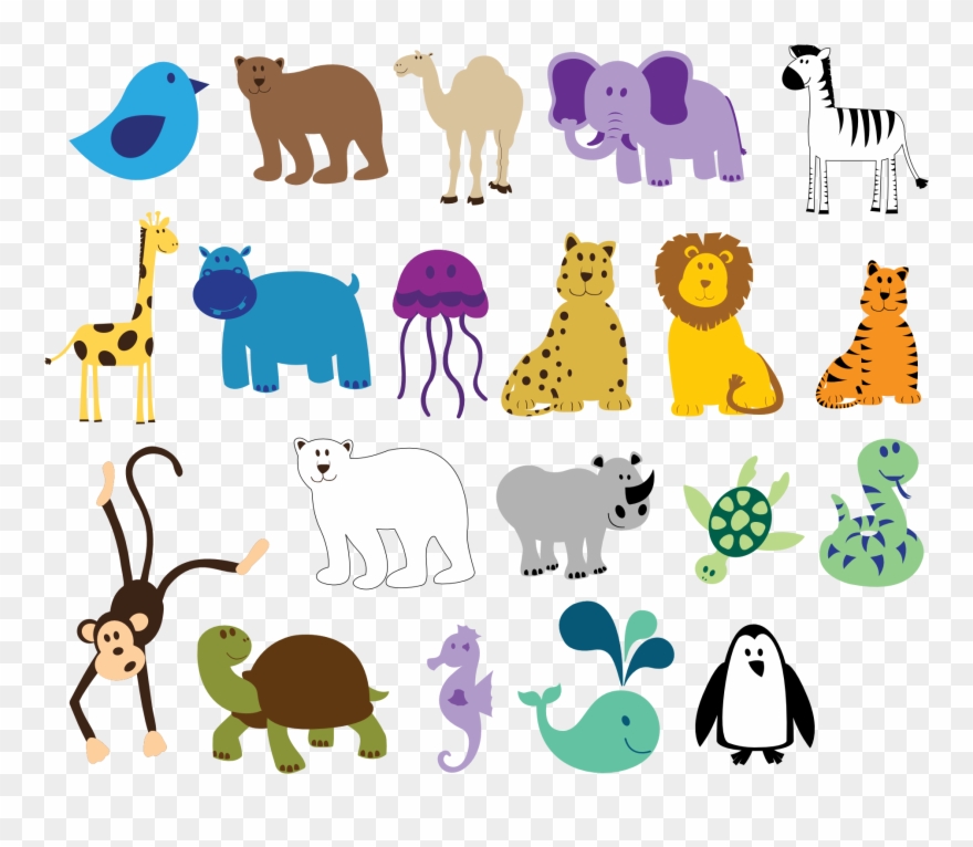 Colorful Animals 815 X 315 Vfx Solidarity Visual Effects - Animals Noahs Ark Pillow Case Clipart