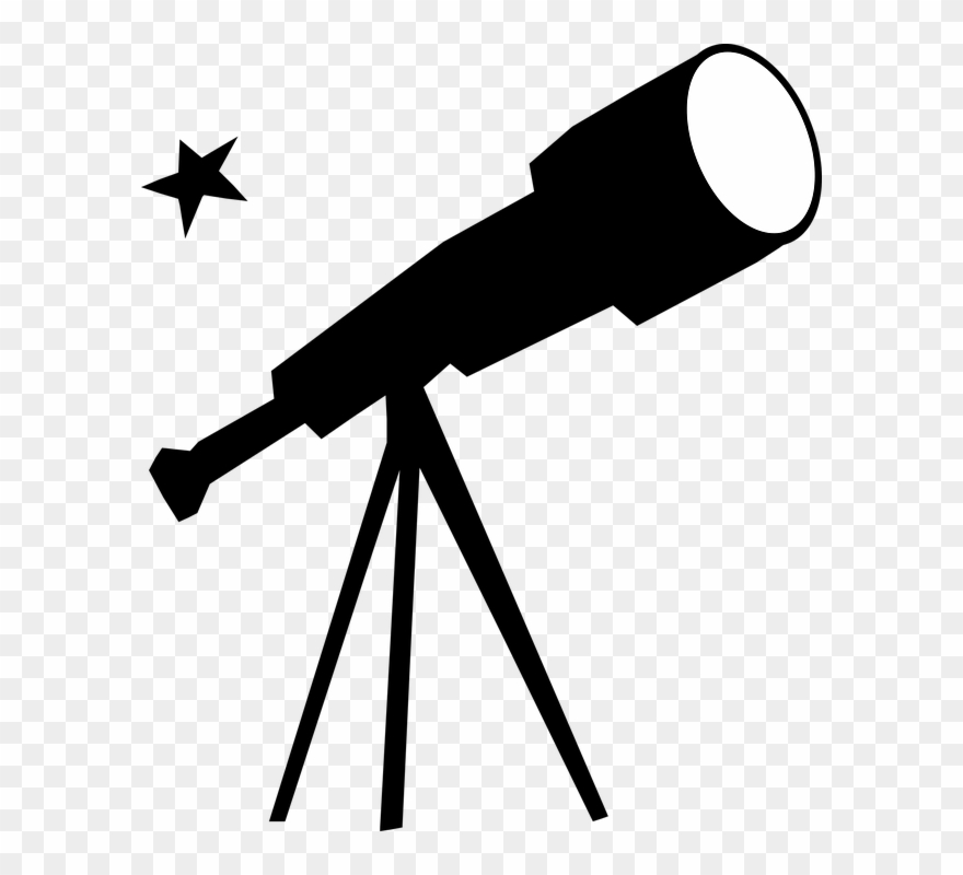 Popular Images - Telescope Black And White Clipart