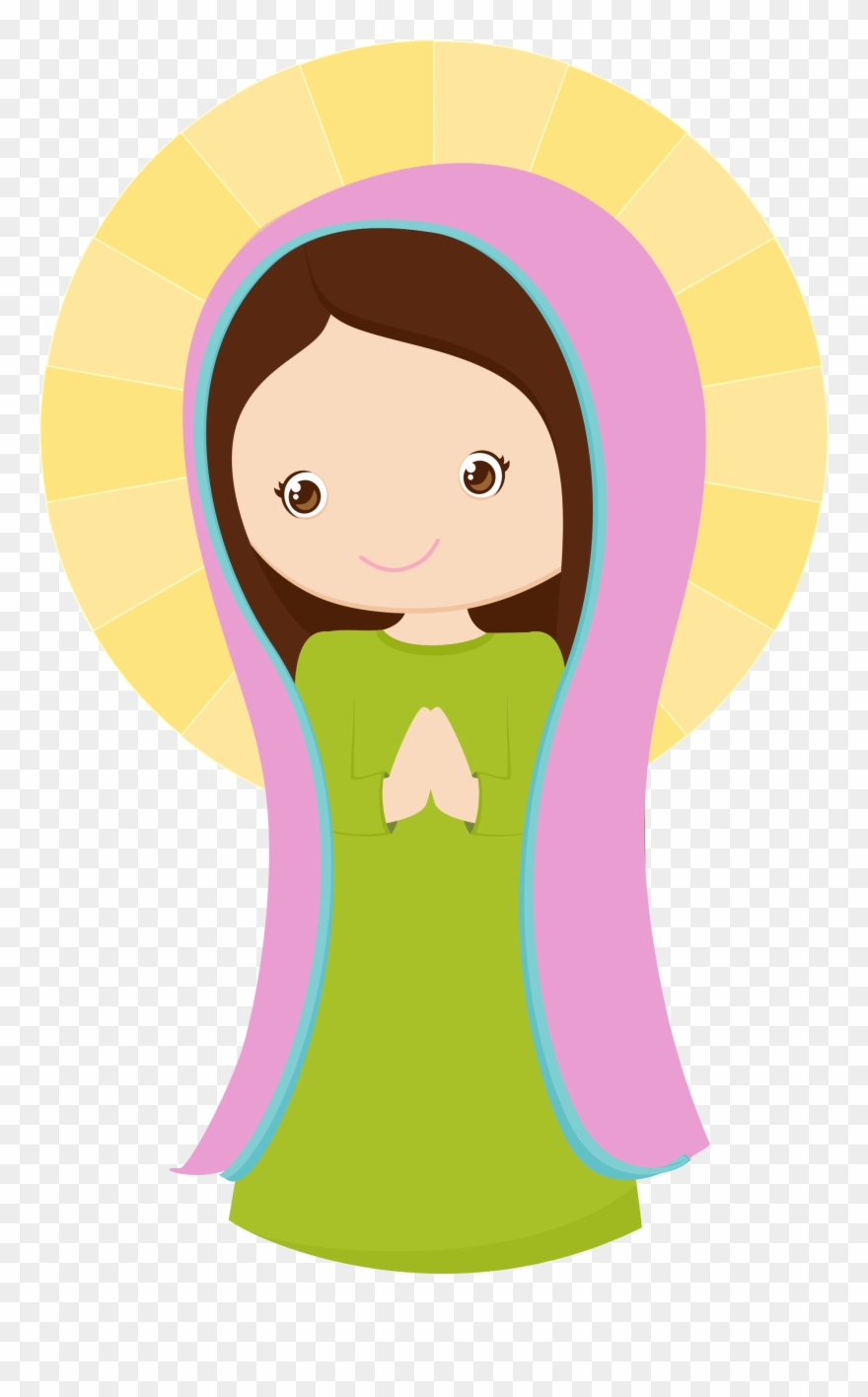 Church Clip Art To Print Clipart Panda - Virgen Maria Para Niños - Png Download