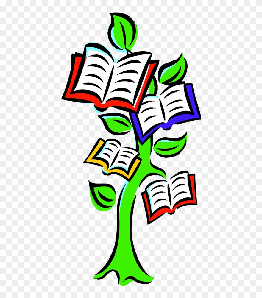 Church Library - Book Tree Clipart