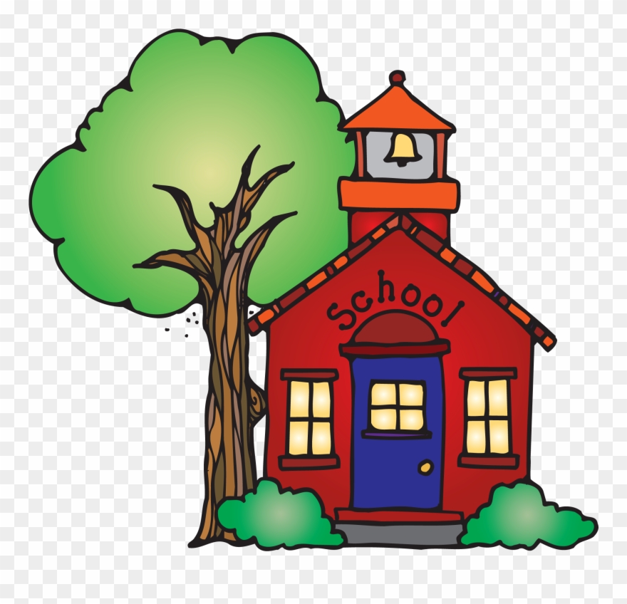 Png Royalty Free Library No Collection Elementary Background - School House Cartoon Clipart