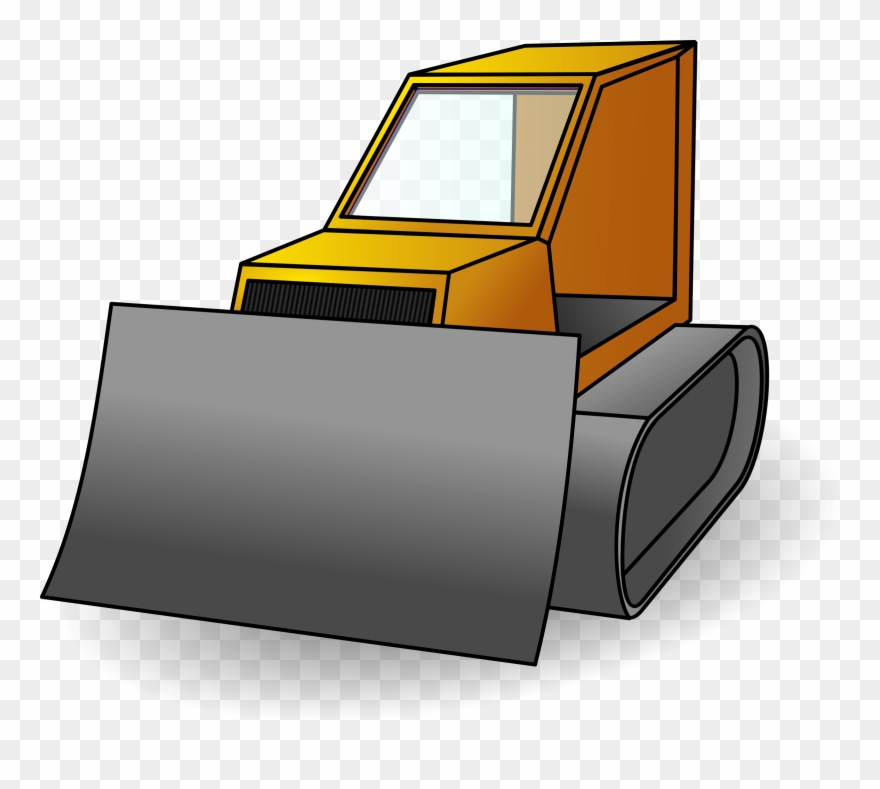 Image Black And White Stock Backhoe Clipart Machine - Bulldozer Clip Art - Png Download