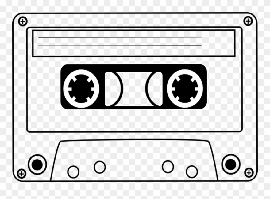 Clip Art Transparent Stock Growing Up In The - Black And White Cassette Tape Clipart - Png Download