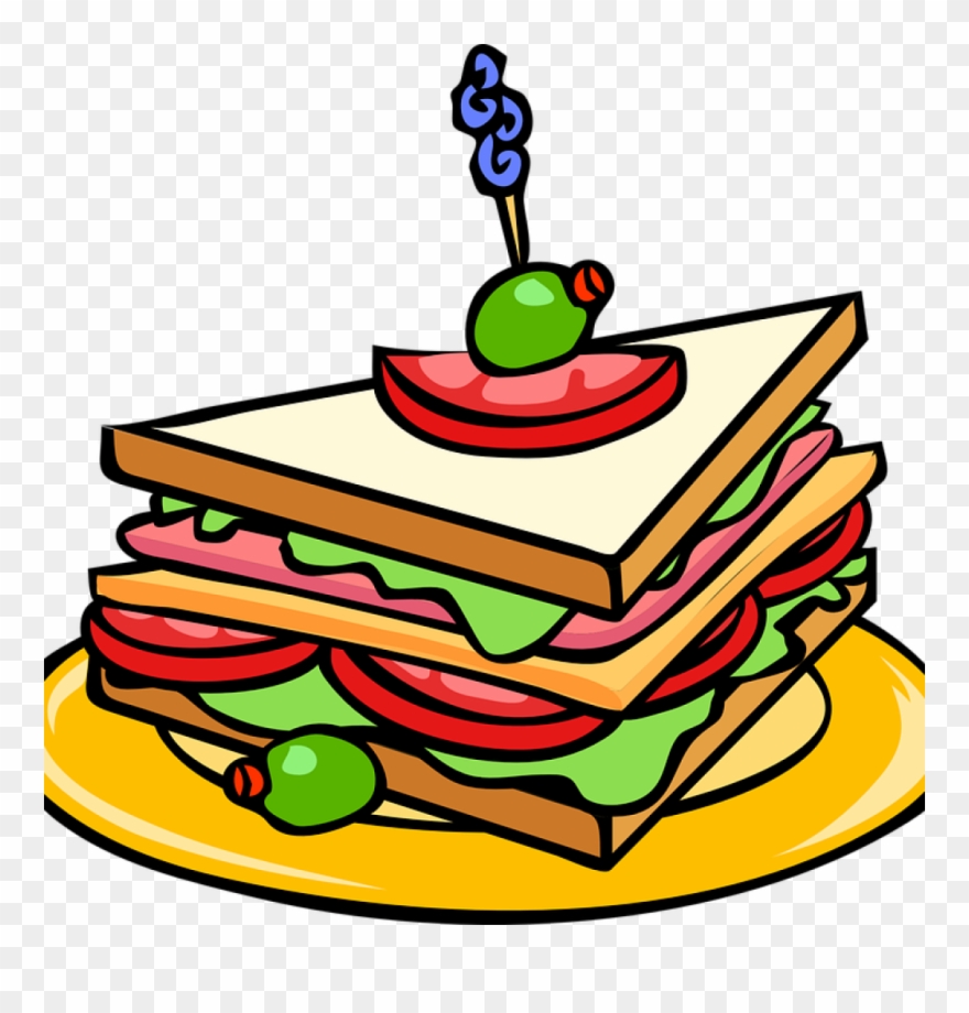 Party Food Clipart Party Food Clipart Sandwich Food - Sandwich Clip Art - Png Download