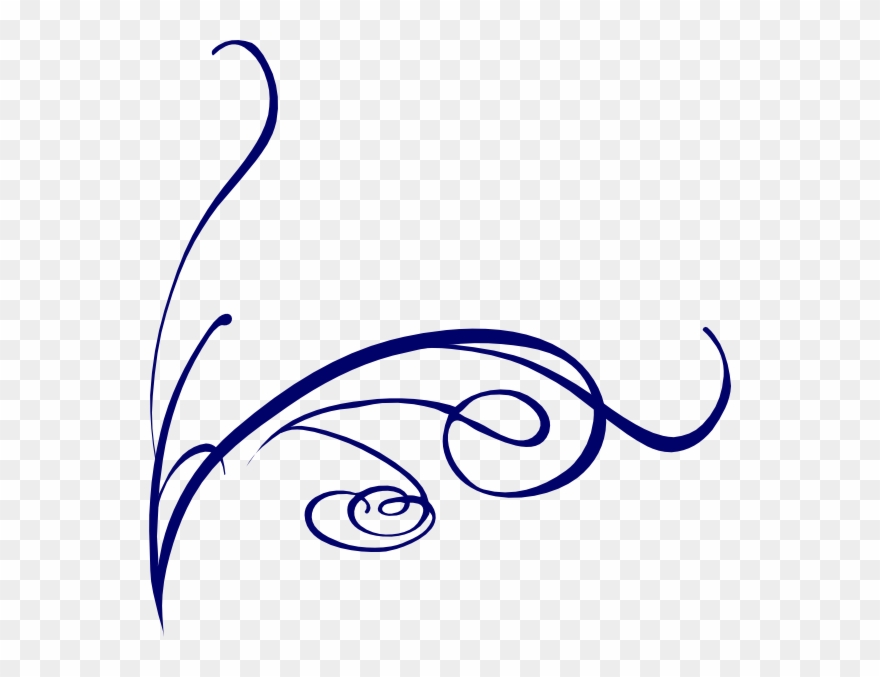 Decorative Line Blue Clipart Clip Art - Swirly Line Transparent Background - Png Download