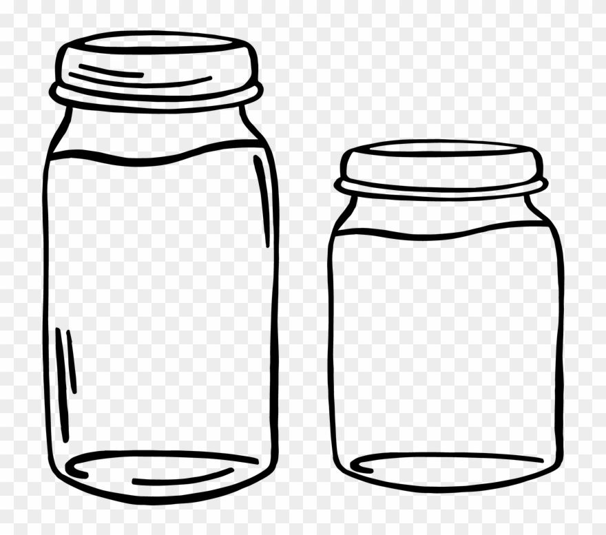 Mason Jar, Jar, Container, Glass, Jam, Food, Clip Art - Clipart Jam Jars - Png Download