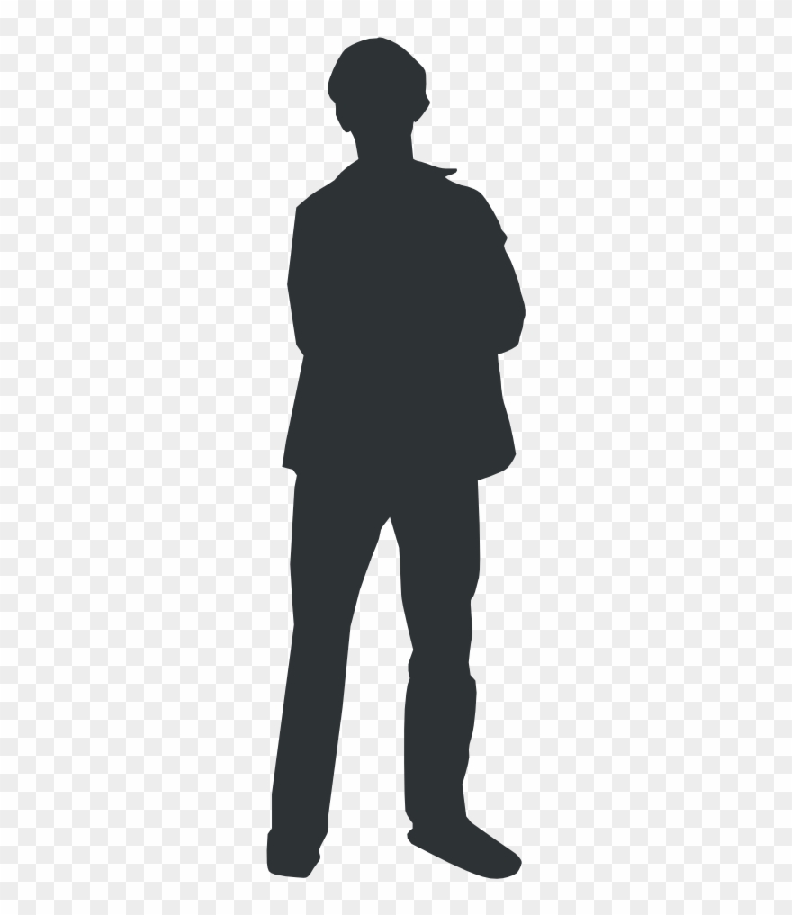 Person Outline - Person Outline Blue Clipart