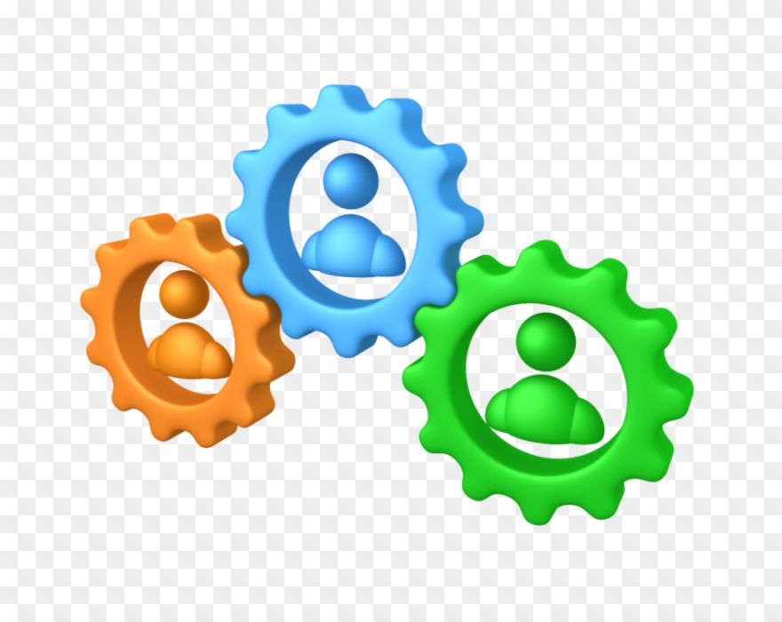 Download People With Gears Png Clipart Teamwork Royalty-free - Team Work 3d Png File Transparent Png