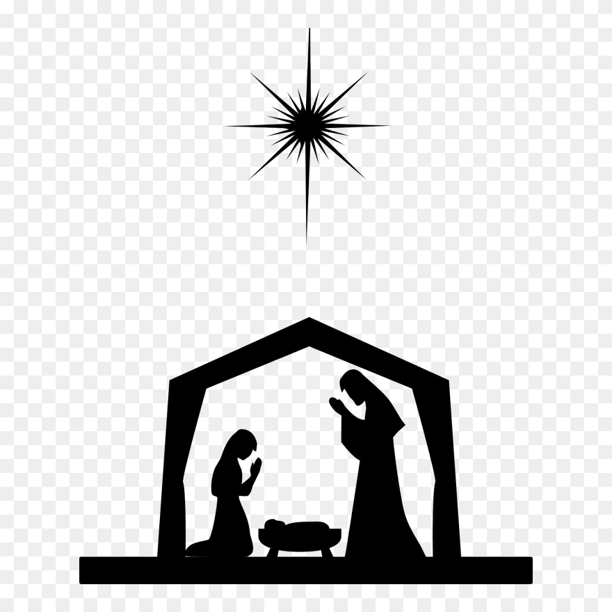 Nativity Scene Nativity Of Jesus Silhouette Christ - O Come Immanuel (string Trio) Clipart