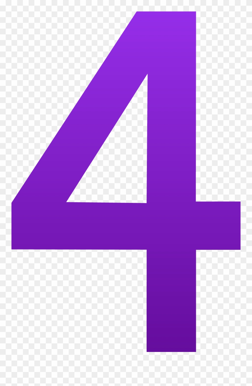 The Number Four - 4 Clip Art - Png Download