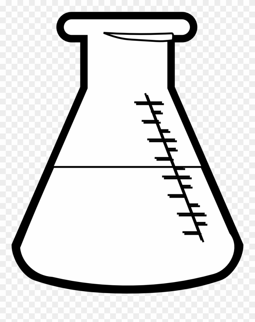 80s Vector Simple - Flask Black And White Clipart