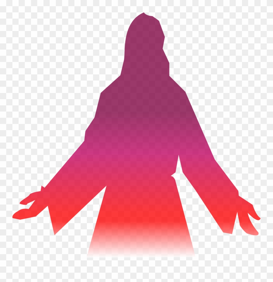 Jesus With Open Arms Silhouette Clipart