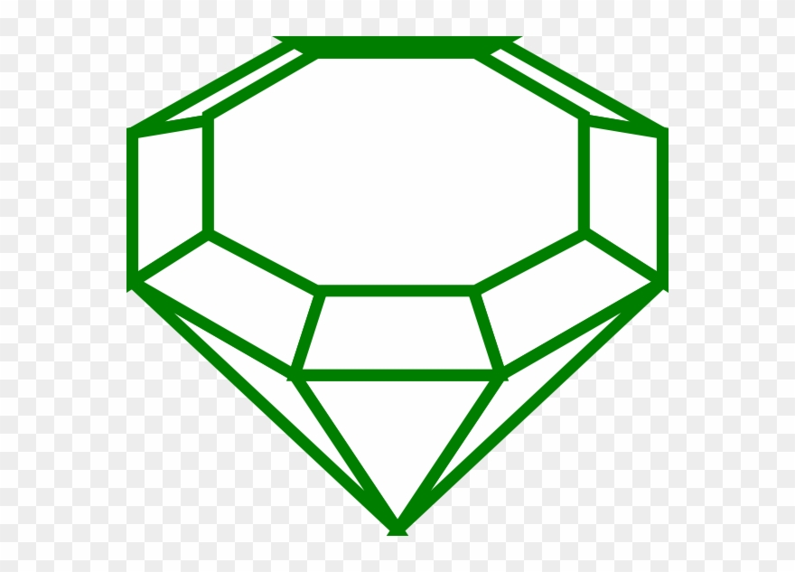 Black Gem Clip Art - Black And White Gem Clipart - Png Download