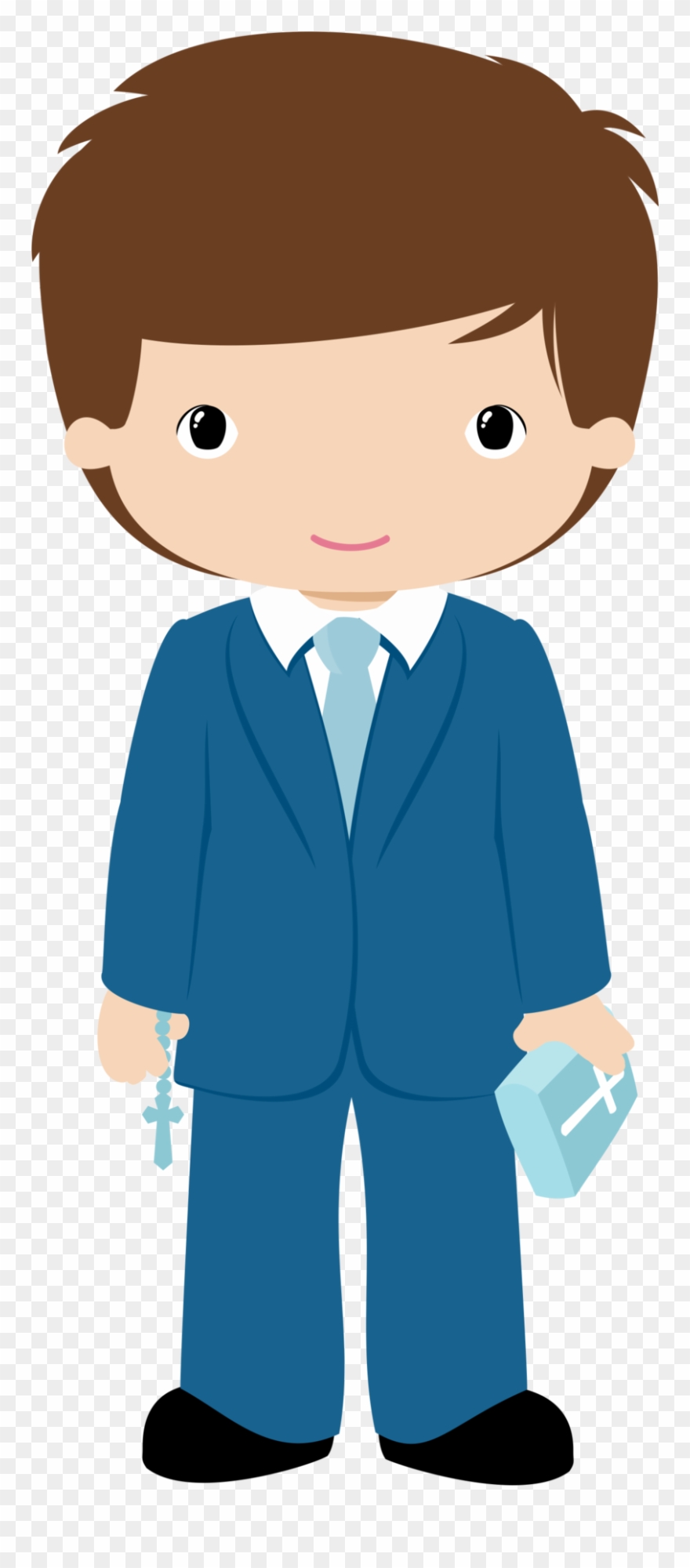Vector Transparent Stock Boys In Their First - Clip Art Communion Boy Png