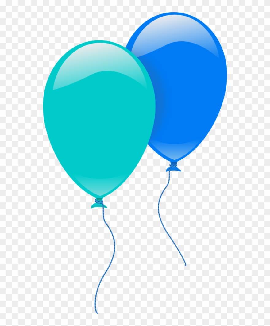 Pretty Pastel Balloons - Clip Art Blue Balloon - Png Download