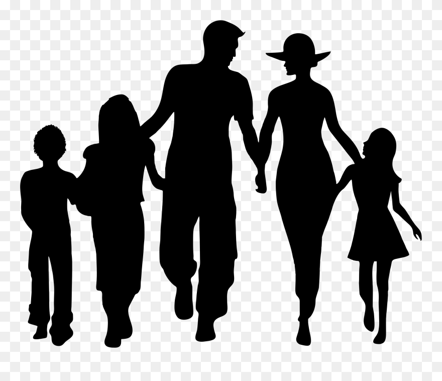 Silhouette Clip Art At - Family Silhouette Vector Png Transparent Png