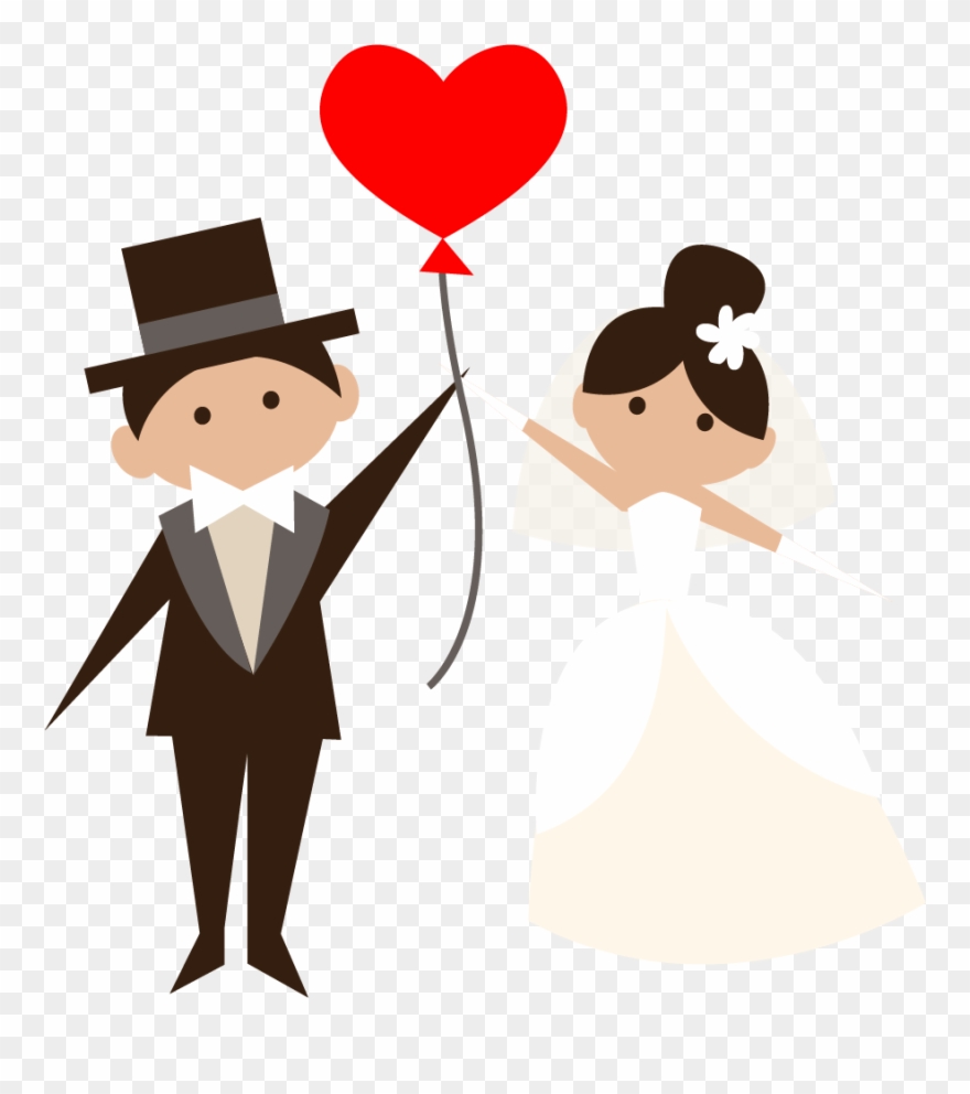 Wedding Png Transparent Free - Bride And Groom Png Clipart
