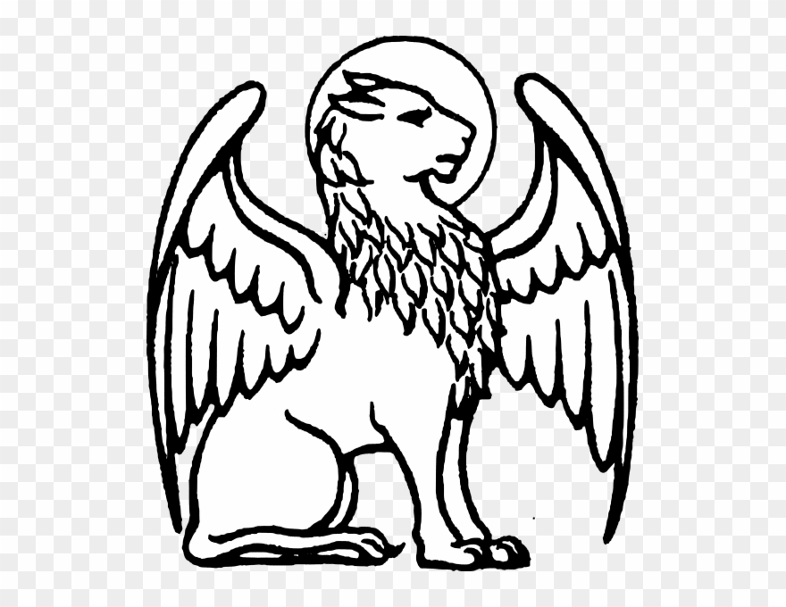 St Mark Lion Drawing Clipart