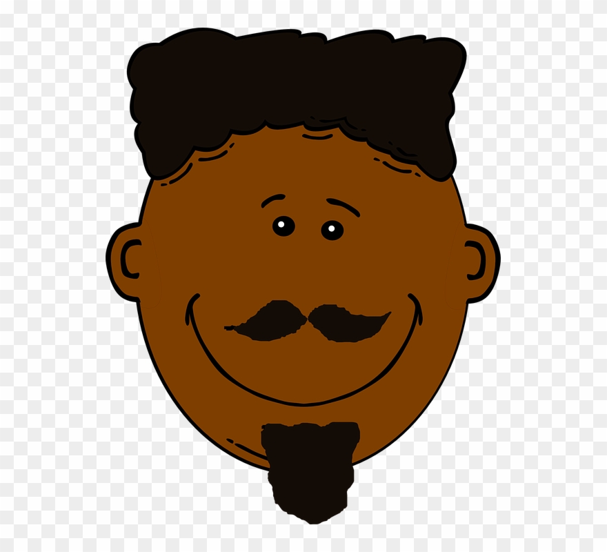 Dark Hair Clipart Dark Person - Black Skin People Cartoon - Png Download