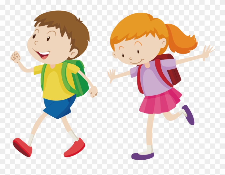 Royalty-free Walking Boy Clip Art - Go To School Vector Png Transparent Png