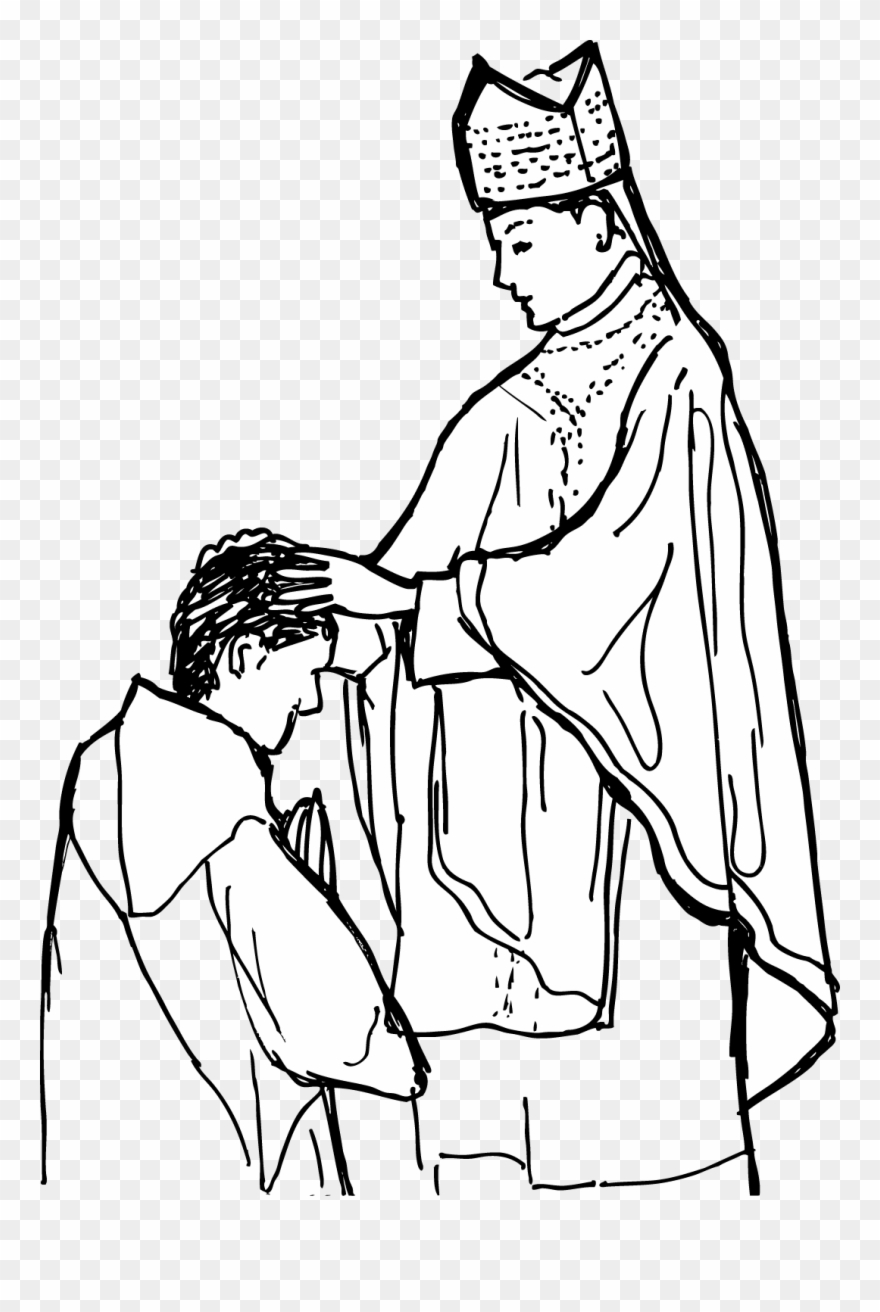 Holy Orders Clipart - Holy Orders Laying Of Hands - Png Download