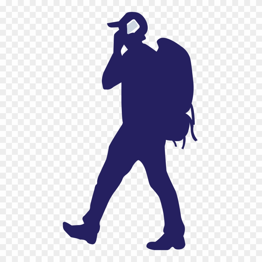 Backpacking Hiking Silhouette Travel - Backpacker Silhouette Clipart